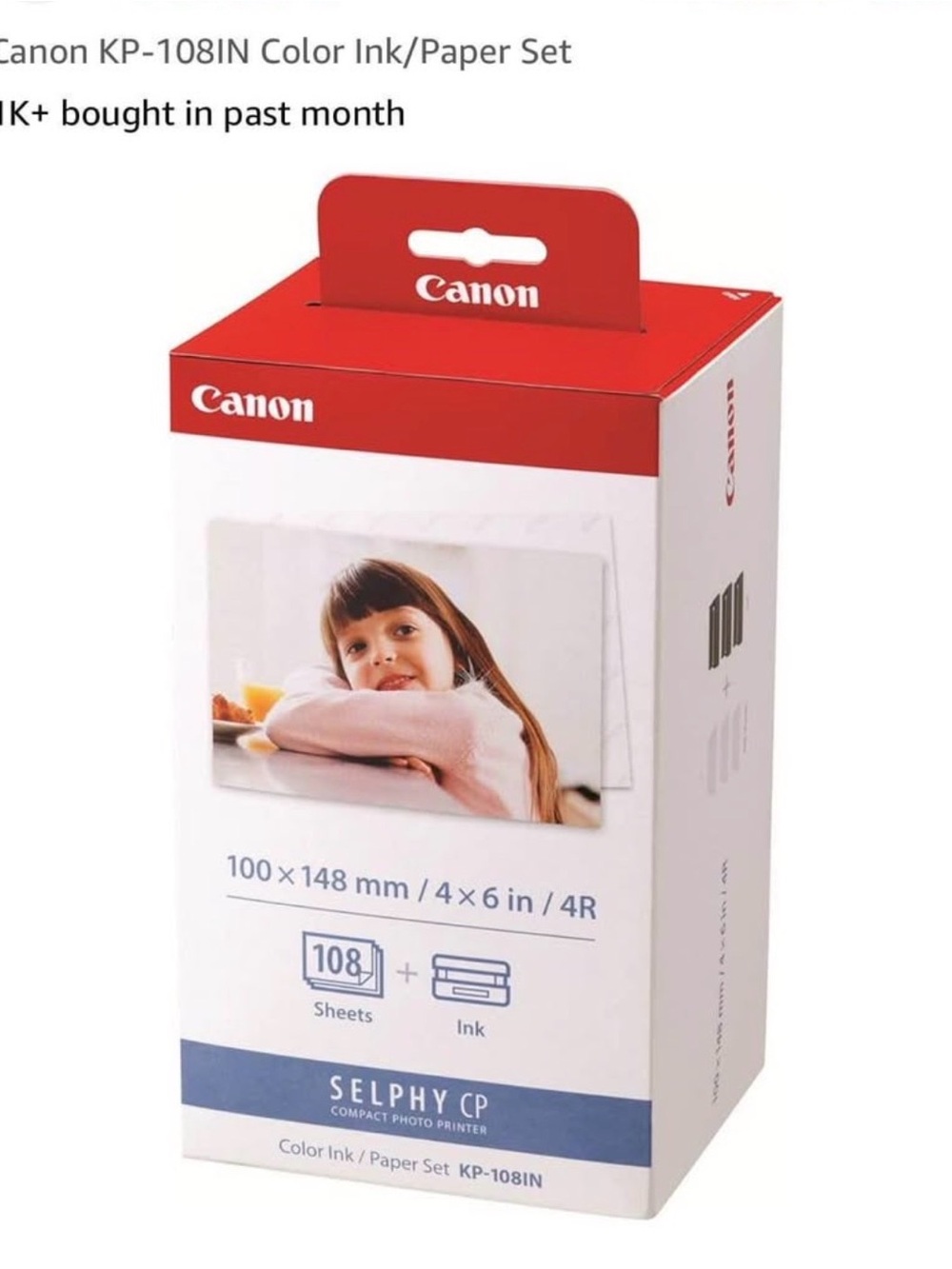Canon KP-108IN Color Ink/Paper Set Photo